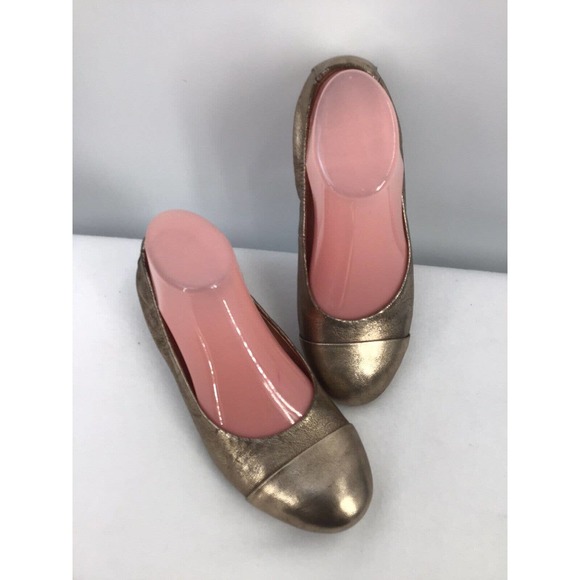 Dansko Lisanne Flat In Gold Leather Women’s Size 37 EU Captoe Work Metallic Shoe - Picture 9 of 16